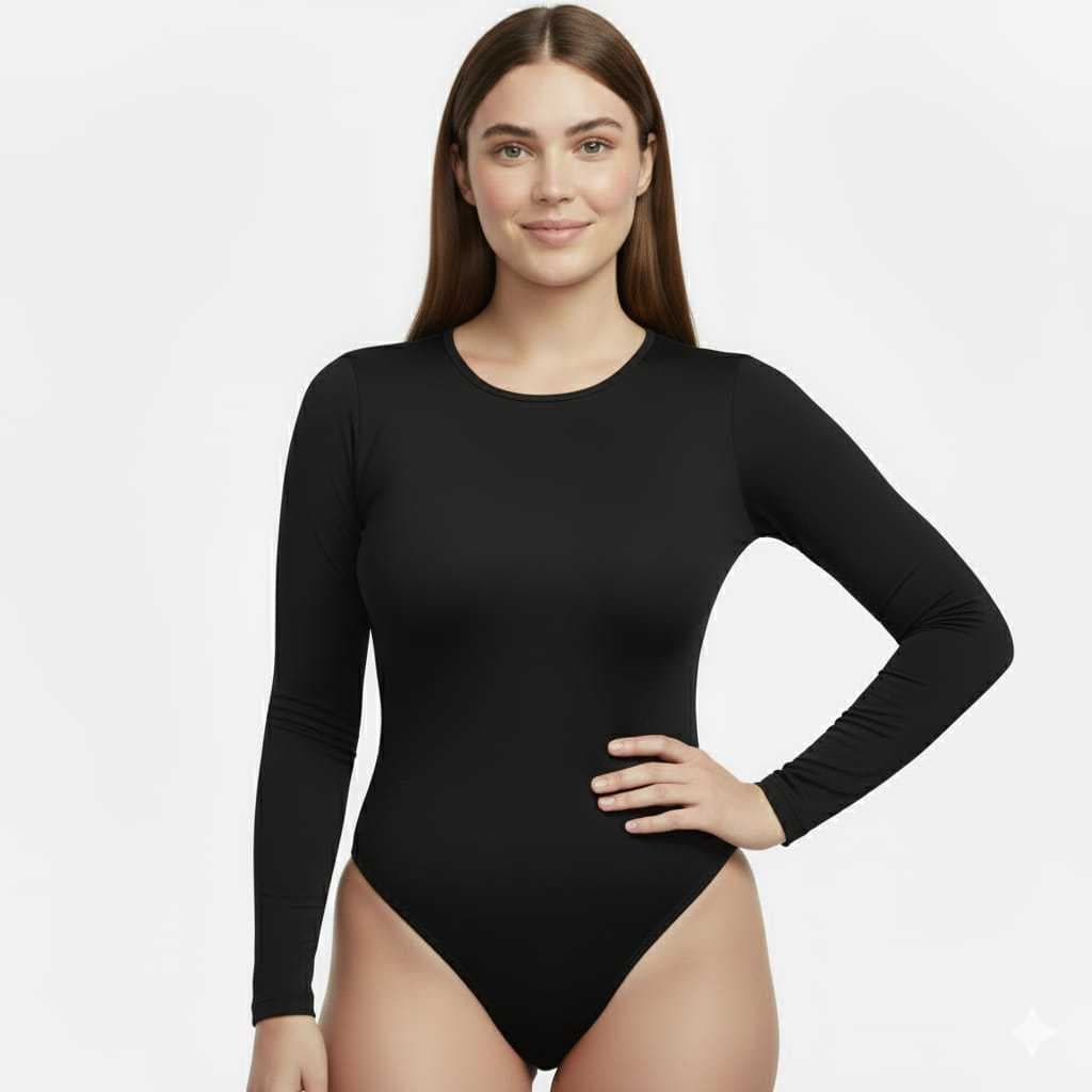 Body Feminino golinha careca manga longa inverno