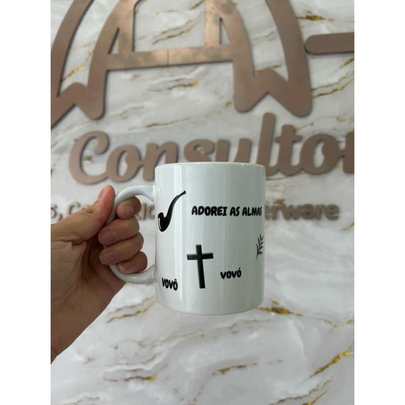 CANECA DE PRETO VELHOS CERAMICA DTF UV 300ml