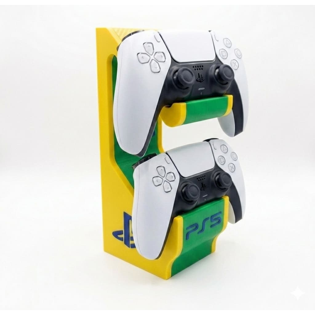 Suporte Duplo Para Controles Playstation Ps4 E Ps5, cores da seleção, cores da copa Suporte Duplo Para Controles