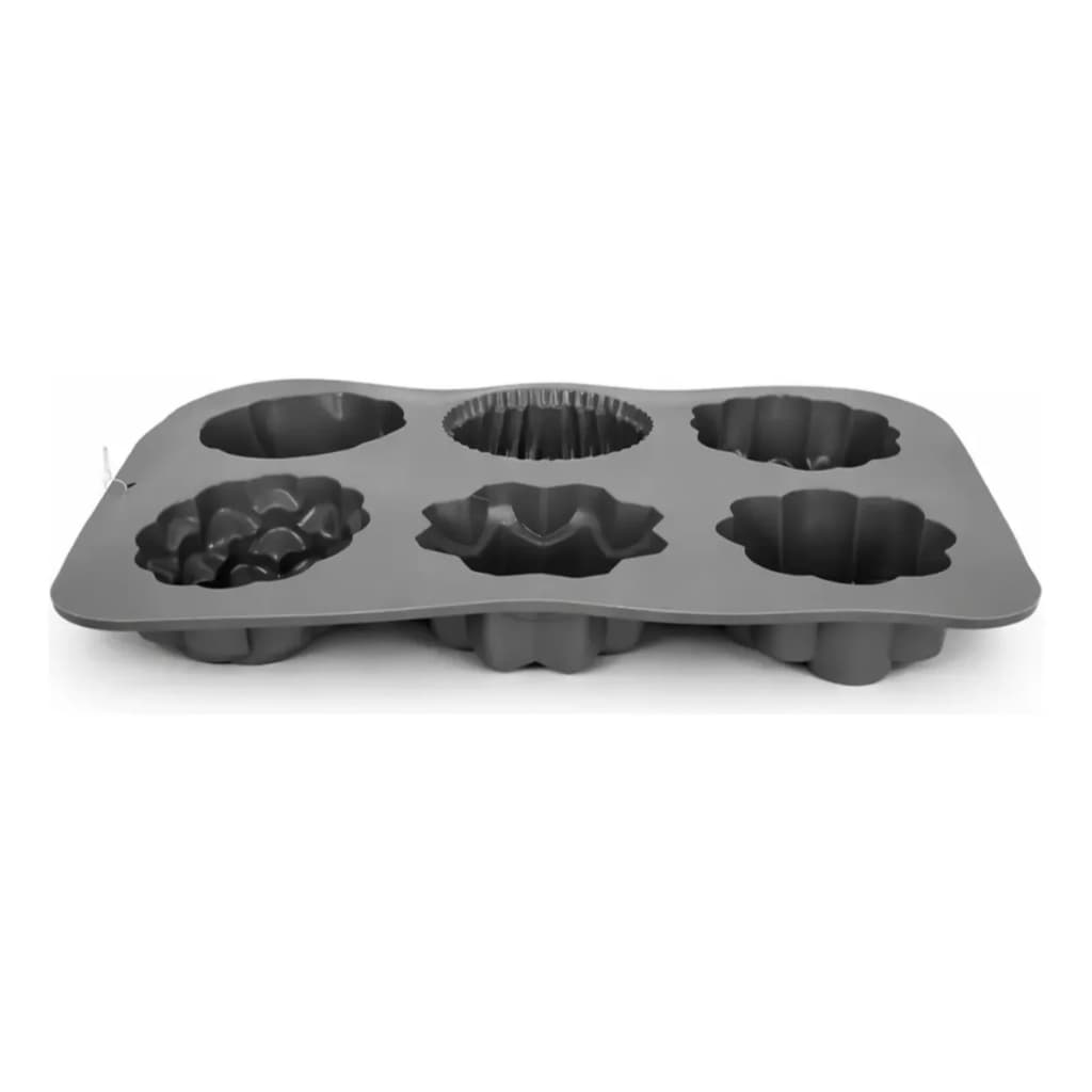 Forma De Silicone 6 Mini Bolos Decorada Festa Cafe Criança Cupcake Retangular BBA FREE