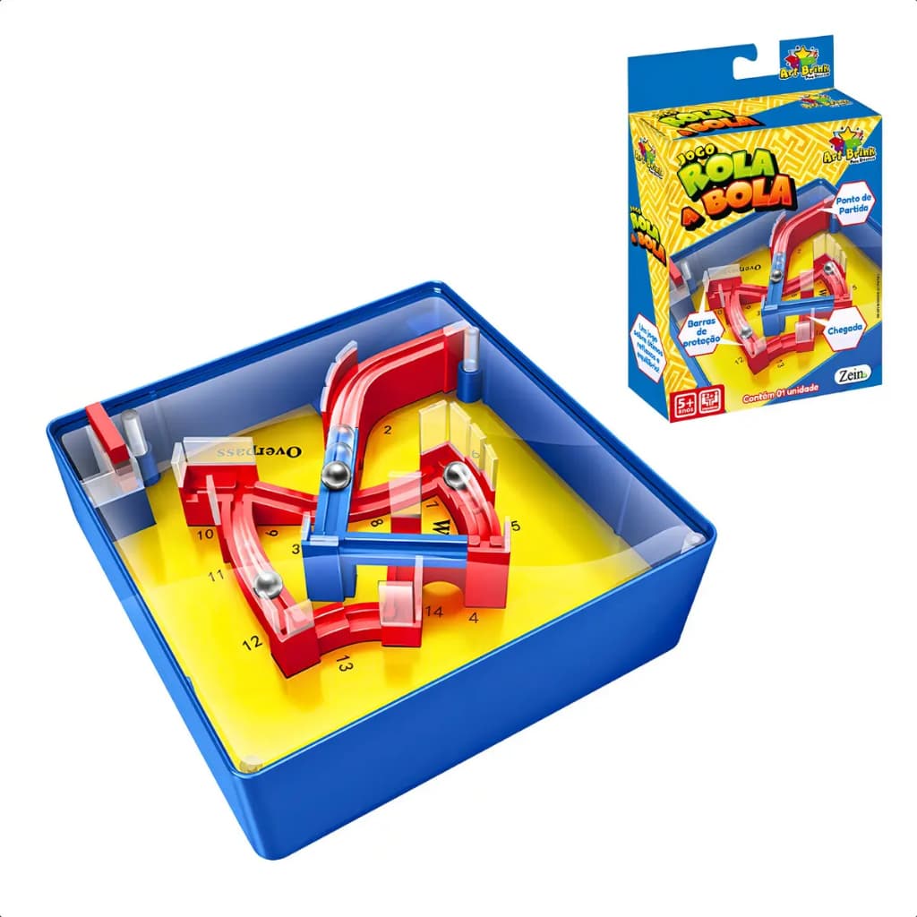 Brinquedo Rola A Bola Genius Labirinto De Habilidade E Foco