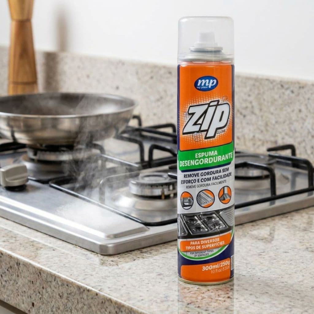 Espuma Desengordurante Zip Clean My Place 300ml Spray Remove Gordura Fogao Grelha Forno Air fryer