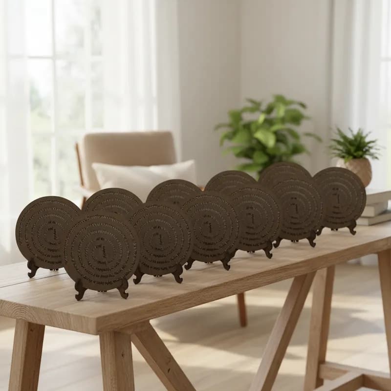Mandala Oração Pai Nosso 10 Cm Decoração Mdf - 10 Unidades