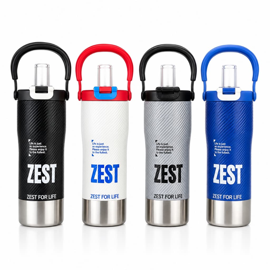 Garrafa Térmica Inox Portátil Academia Resistente Anti vazamento Canudo Gelado Quente 800ML