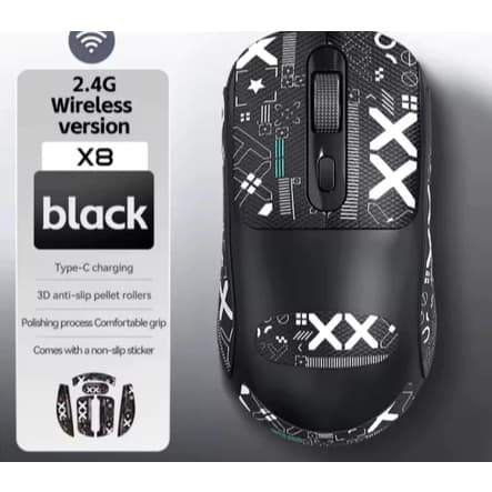 Mouse Gamer X8 RGB – 7200 DPI, LED RGB, Alta Precisão, Design Ergonômico para Jogos e PC