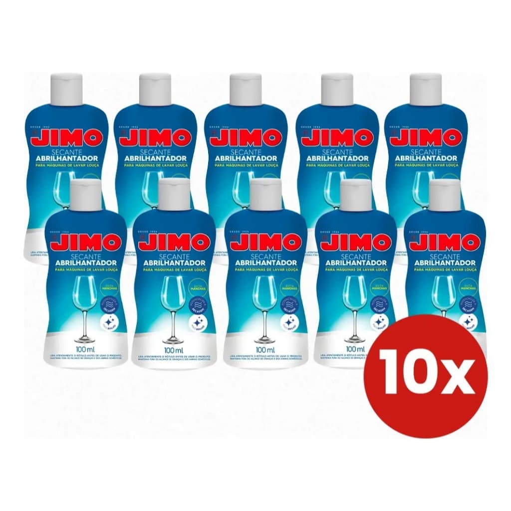 Kit 10 Jimo Secante Abrilhantador Lava Louça 100ml Envio 24h