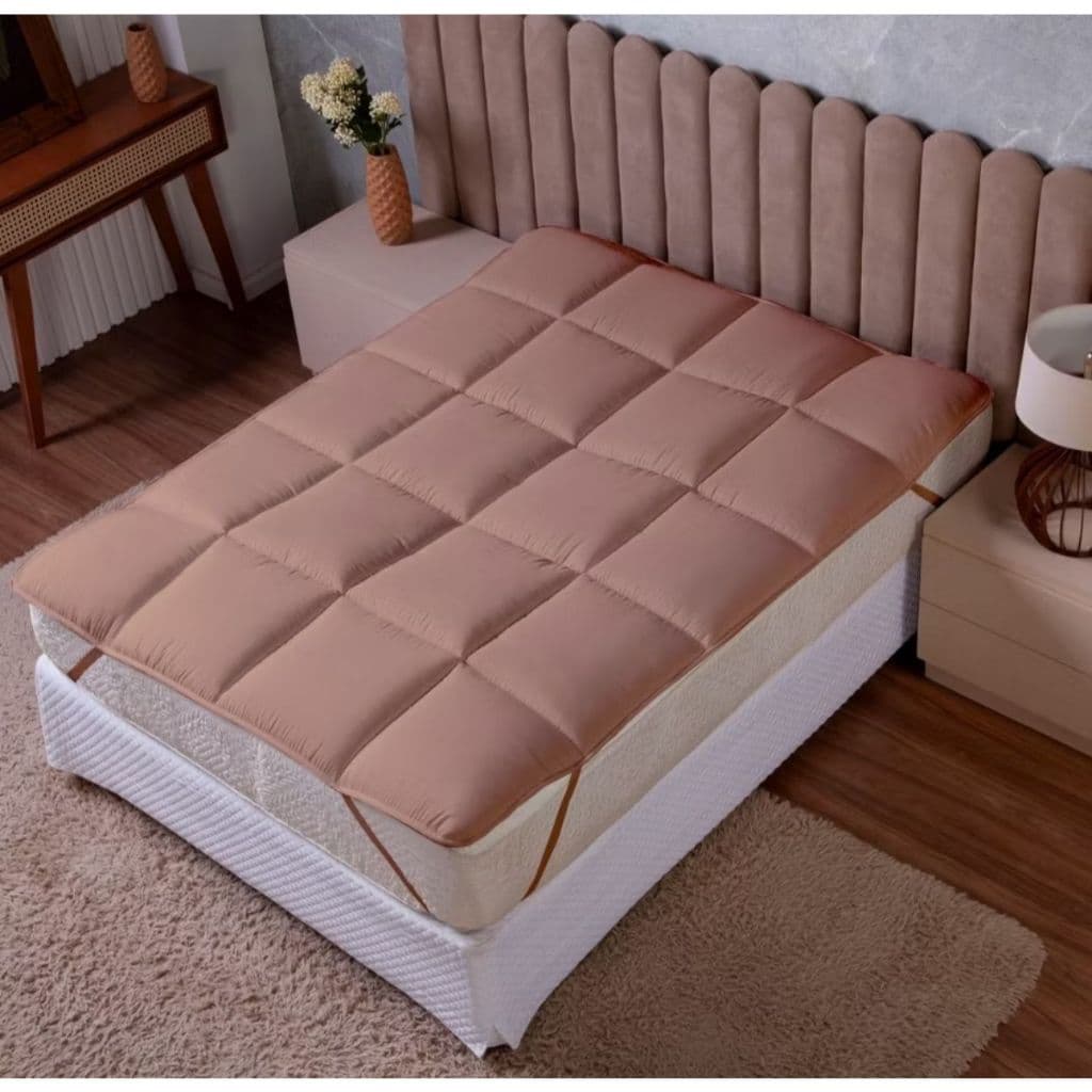 Pillow Top Casal Protetor de Colchão 400 Fios Toque Macio King Queen Casal Solteiro