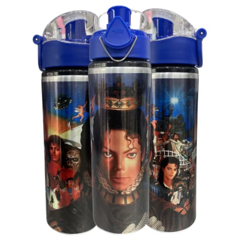 Squeeze Michael Jackson l Bruno Mars l Beatles Personalizada com Nome • Garrafa Alumínio + Caixinha Individual