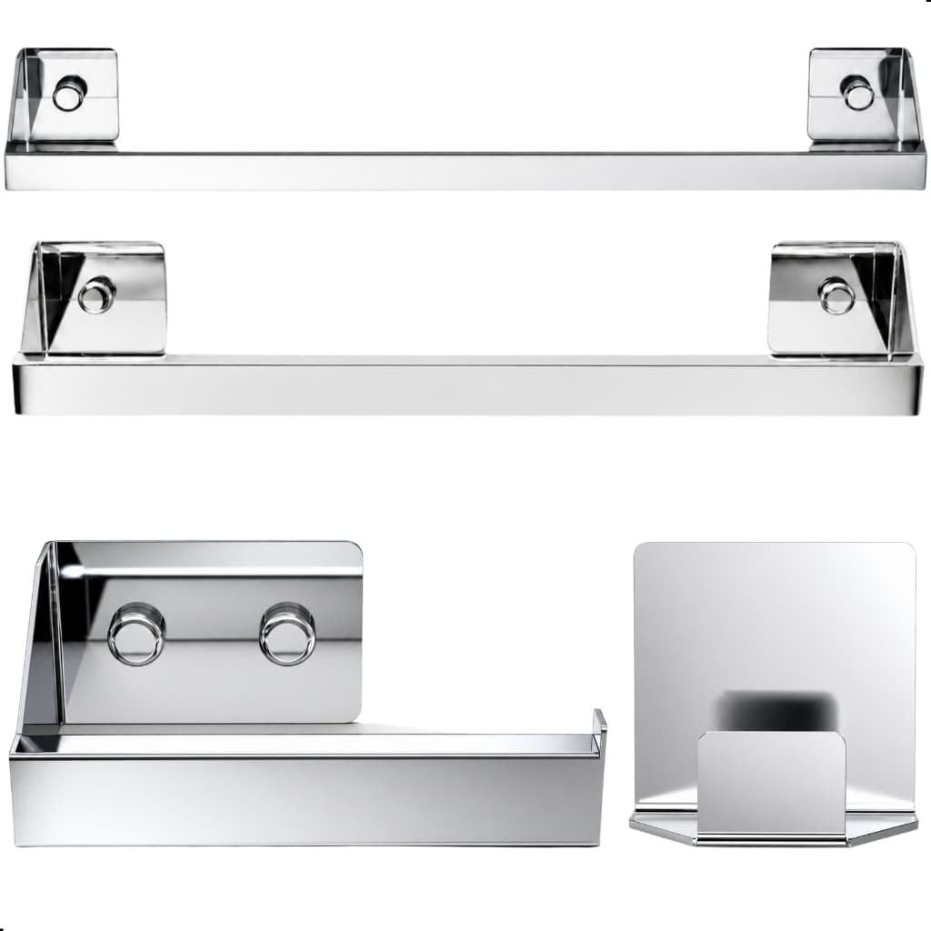 Kit Acessórios Para Banheiro Inox 4 Peças Master Slim DF