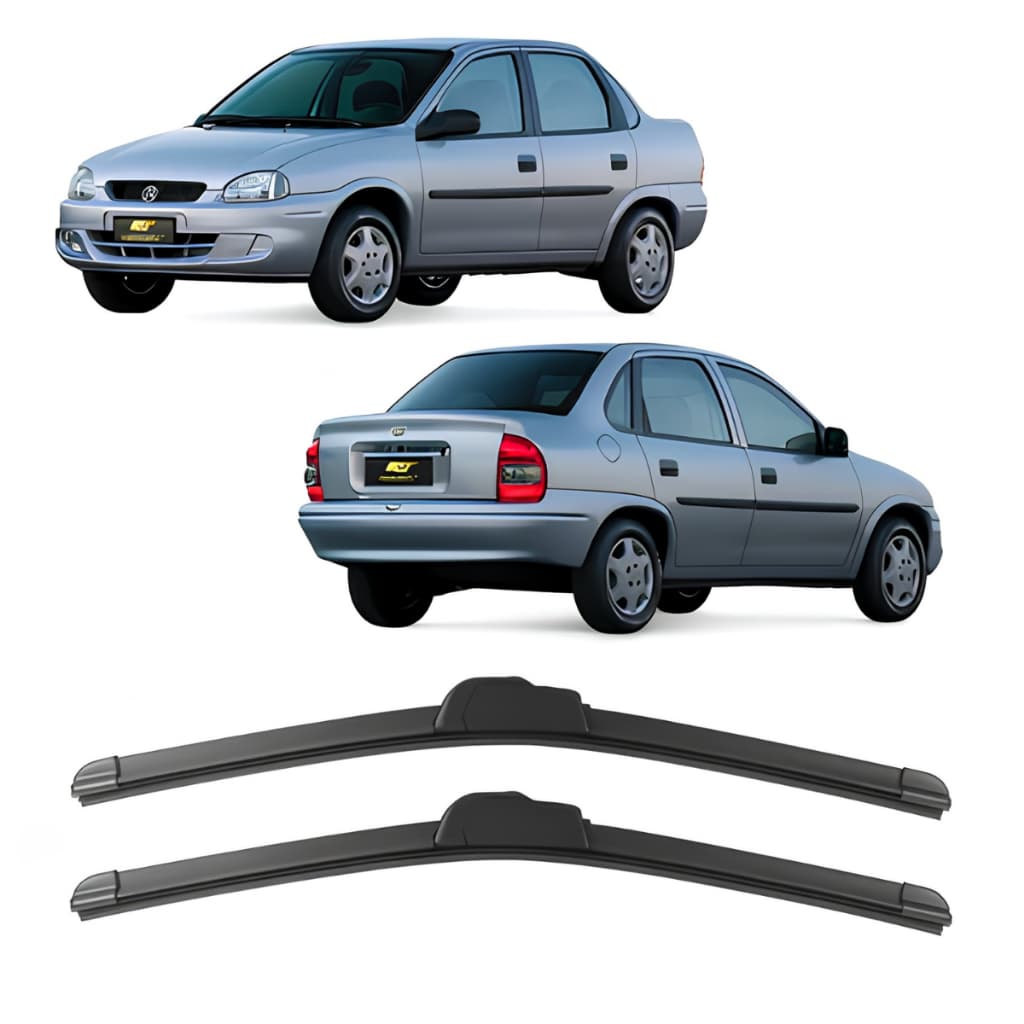 Par Palhetas Limpador Parabrisa Corsa Sedan 2005 a 2012 Dianteiro 18”