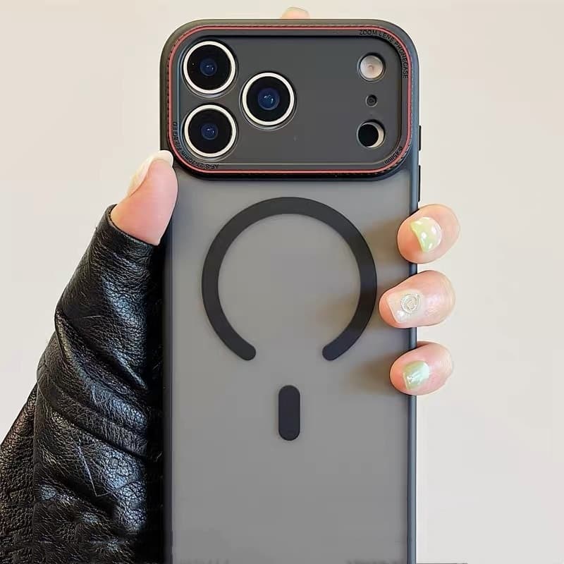 Direto da Fábrica Capa Compatível MagSafe Janela Grande Câmera Não Amarela Anti Queda iPhone 16 15 14 13 12 11 Pro Max