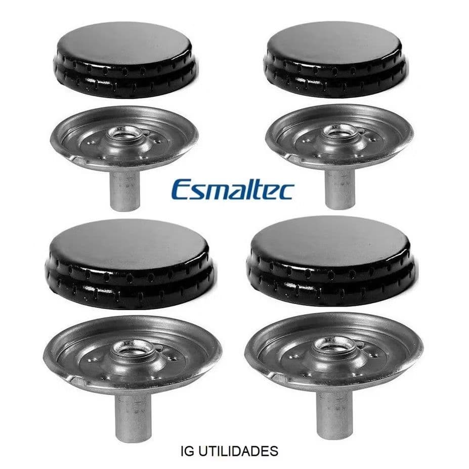 Kit Espalhadores com Sorvetes / Queimadores do Fogao Esmaltec Bali 4 Bocas