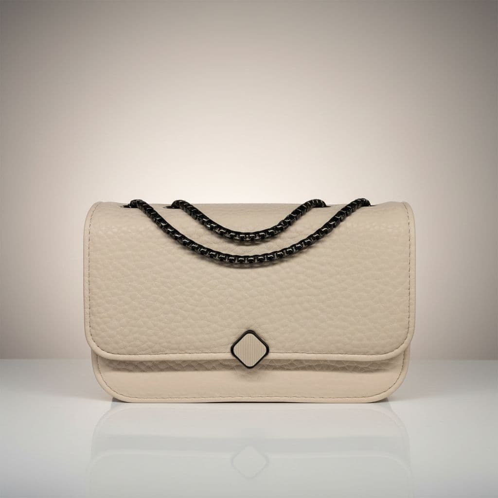 Bolsa Feminina Tiracolo Moderna Couro PU com Corrente Estilosa