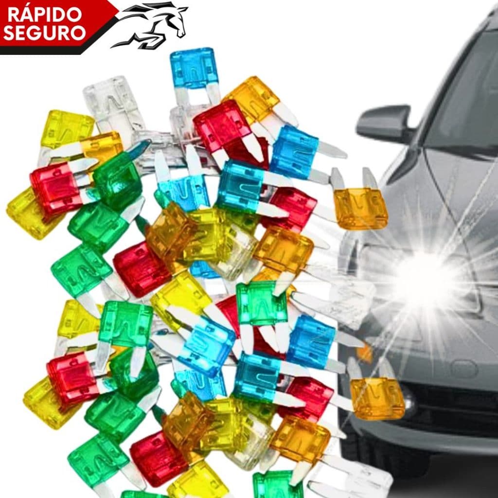 Fusível de Proteção Universal Mini Automotivo 5A 10A 15A 20A 25A 30A Cartela