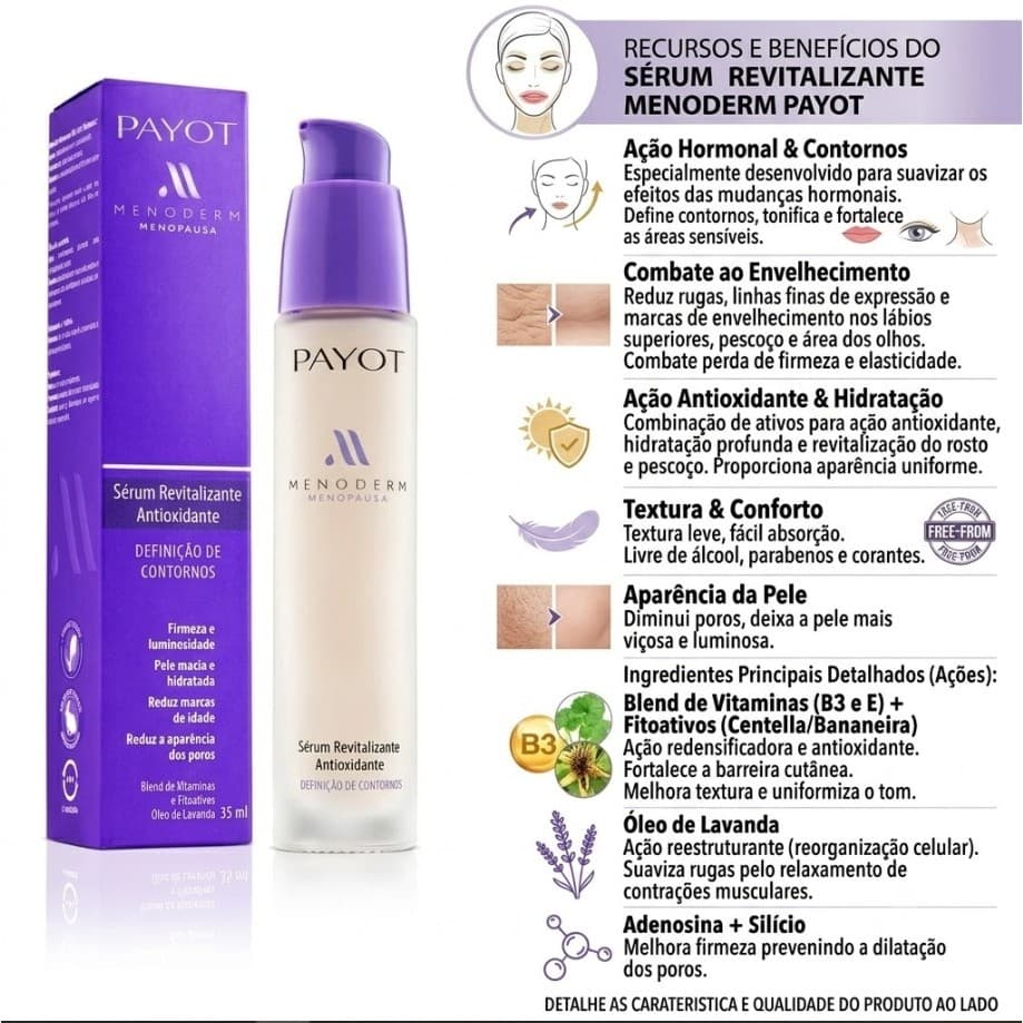 Serum Revitalizante Facial Menopausa Menoderm - Payot 35ml