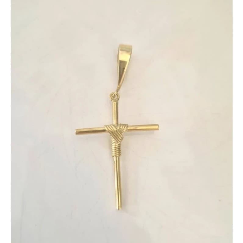 PINGENTE DE MOEDA ANTIGA - CRUCIFIXO LAÇO