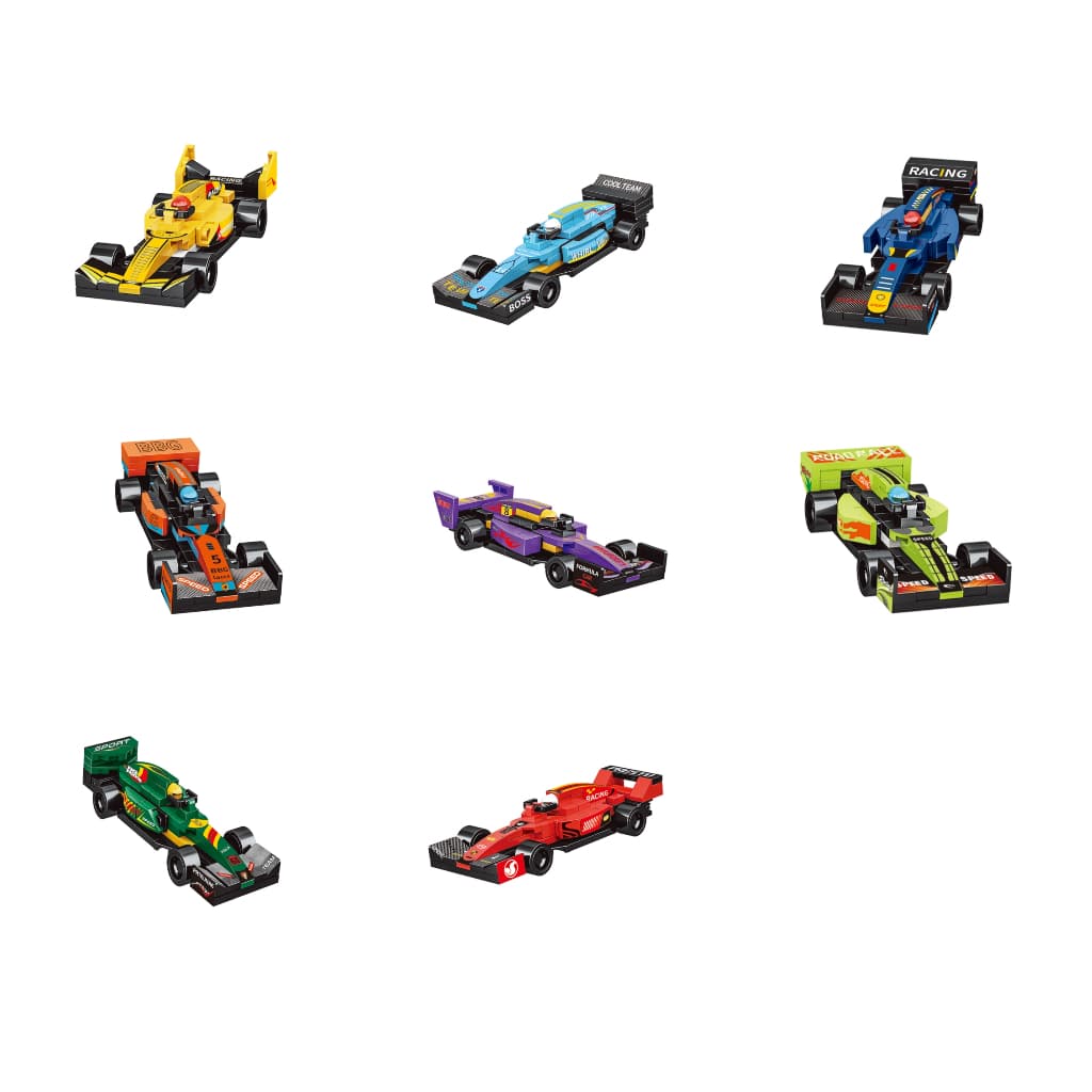 Carro de Corrida Fórmula 1 Brinquedo em Blocos de Montar Colecionável