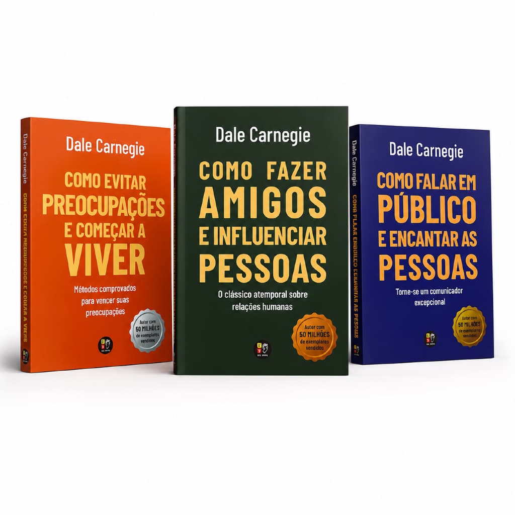 Box Com 3 Grandes Obras do autor de Como Fazer Amigos e Influenciar Pessoas | Dale Carnegie