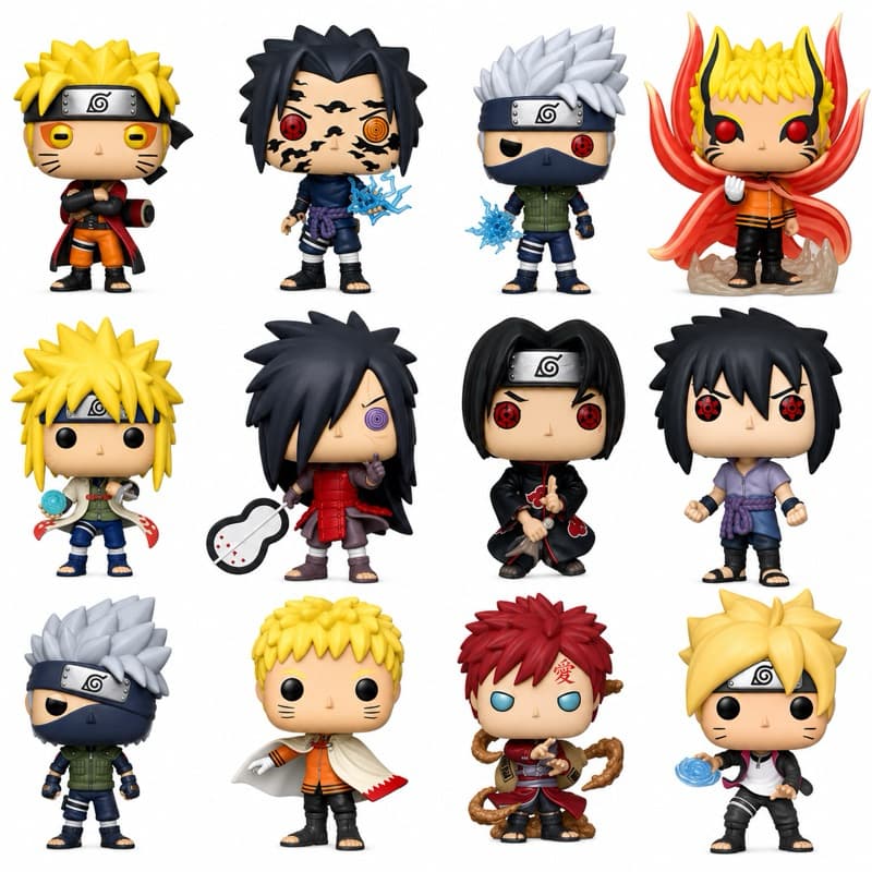 Bonecos Colecionáveis Estilo Anime Ninja 10cm Figuras Geek Para Coleção e Decoração