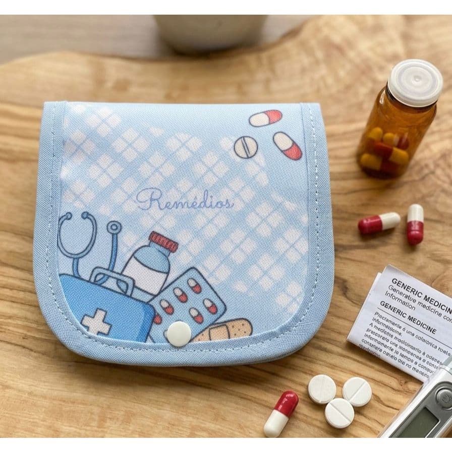 Necessaire Porta Remédios de Bolsa Personalizada Organizador