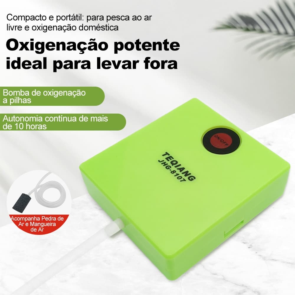 Bombas De Ar Para Aquário De Peixes Oxigênio Com Bateria Seca De Pedra Operadas Ao Livre Mini Aeração-De Pesca