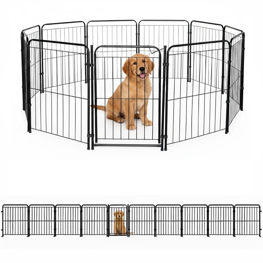 Cercado Grade 725x82cm Portão + 10 Módulos Segurança Pet Cães Cachorro