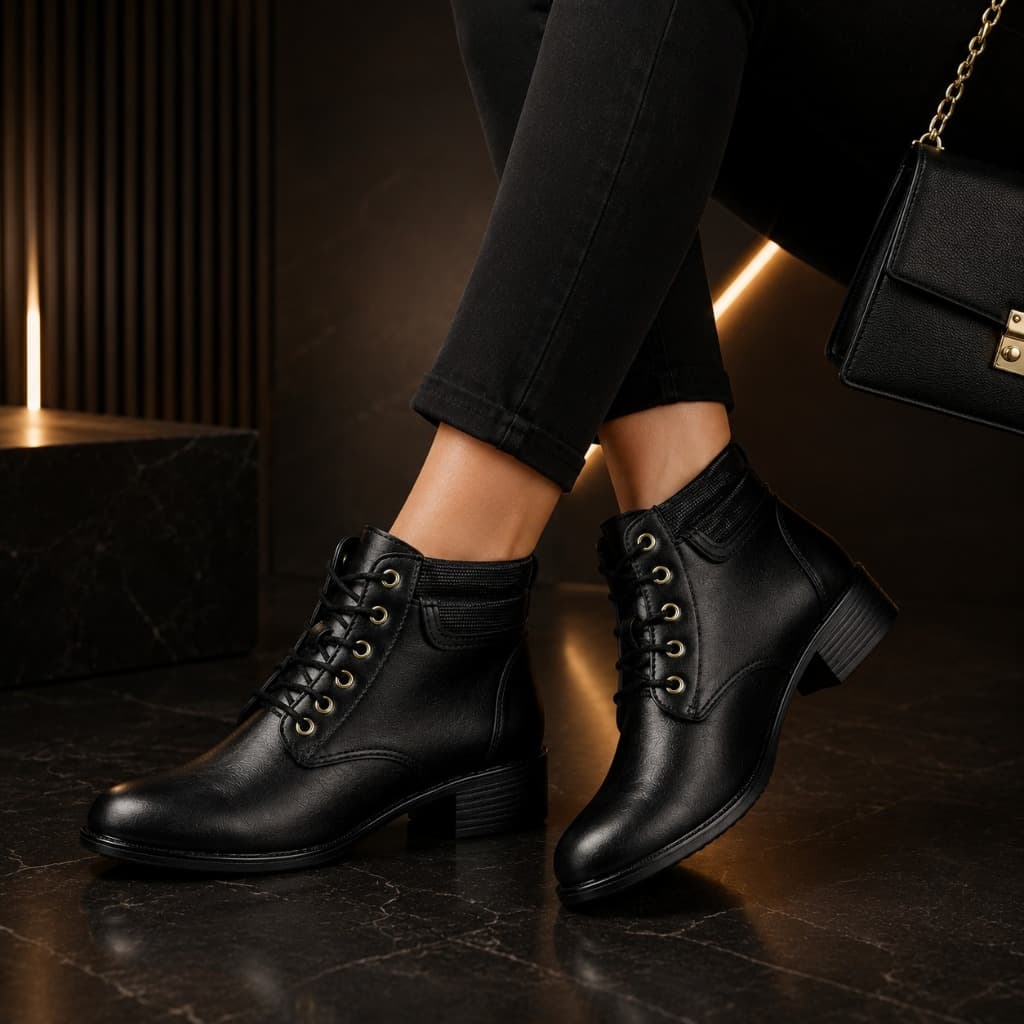 Bota Feminina Coturno Cano Curto Coturno Confortável Envio Imediato!!!