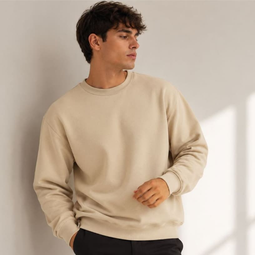 Moletom Unissex Gola Careca Algodão Flanelado Confortável Inverno Frio
