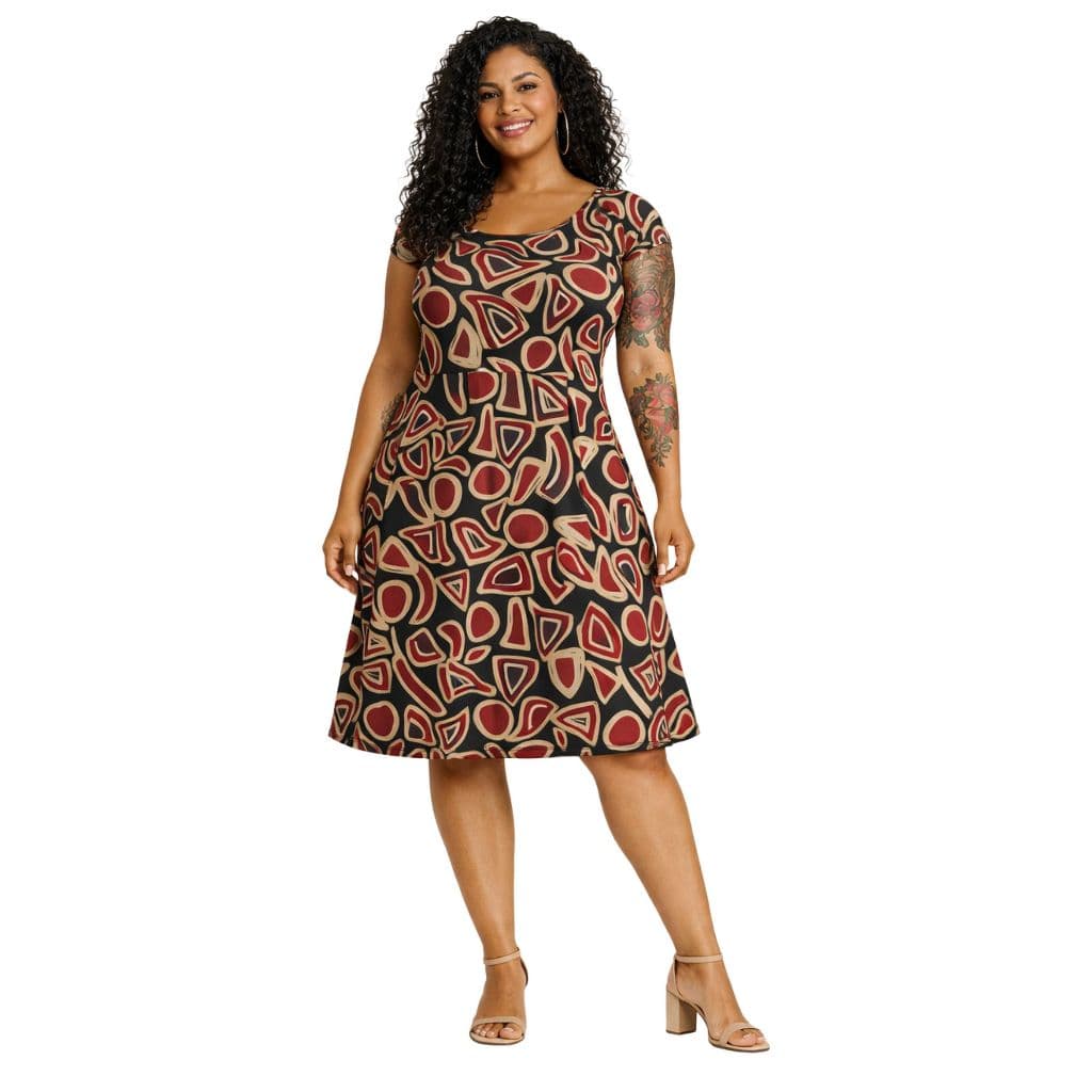 Vestido Plus Size Feminino Casual Soltinho