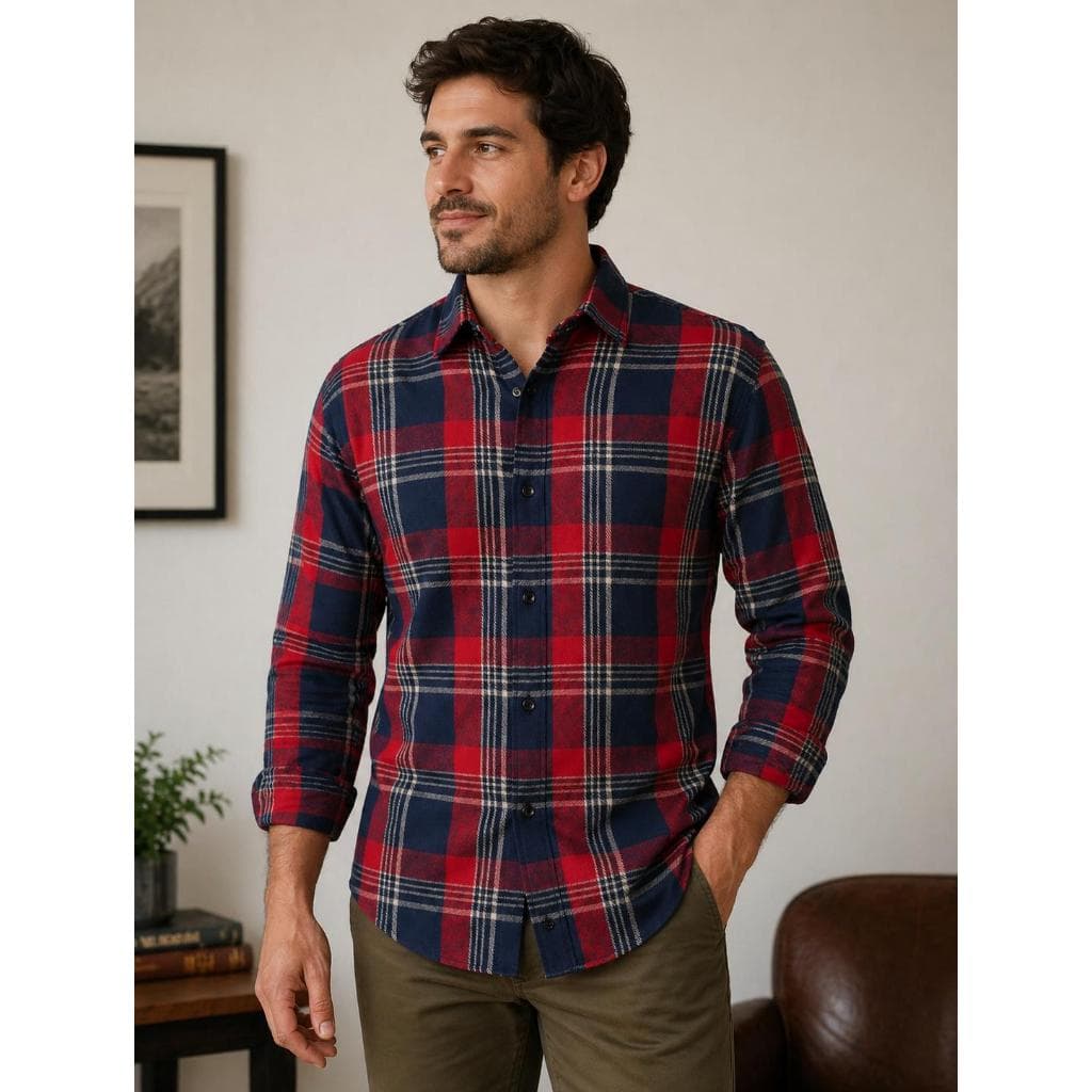 Camisa Camisete Xadrez Flanela Flanelado Slim Men´s