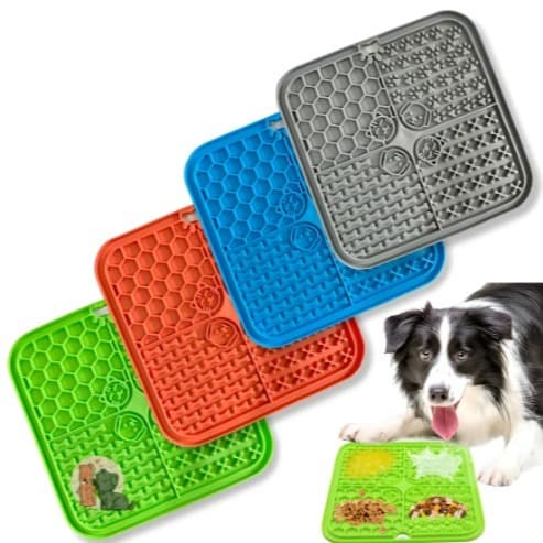 Tapete de Lamber Comedouro Lento para Pets com Ventosas para Fixação Segura