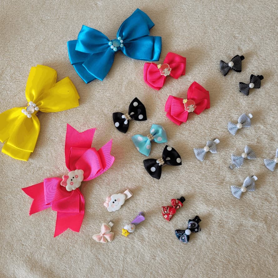 Acessórios de cabelo infantil/Presilha com laço/SEMINOVO