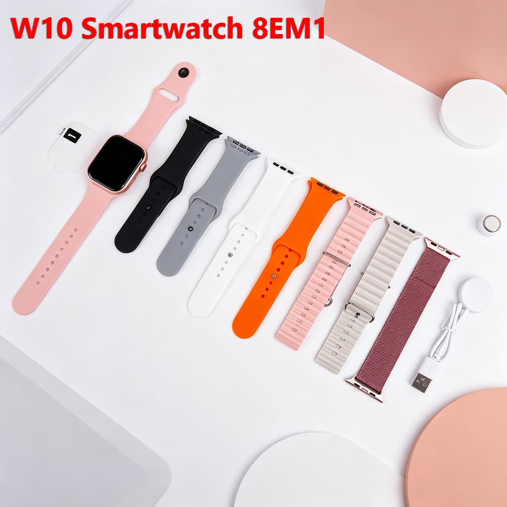 Novo relógio inteligente W10 mini 8EM1 38MM/40MM/45MM com calculadora Bluetooth função de chamada Envio de São Paulo
