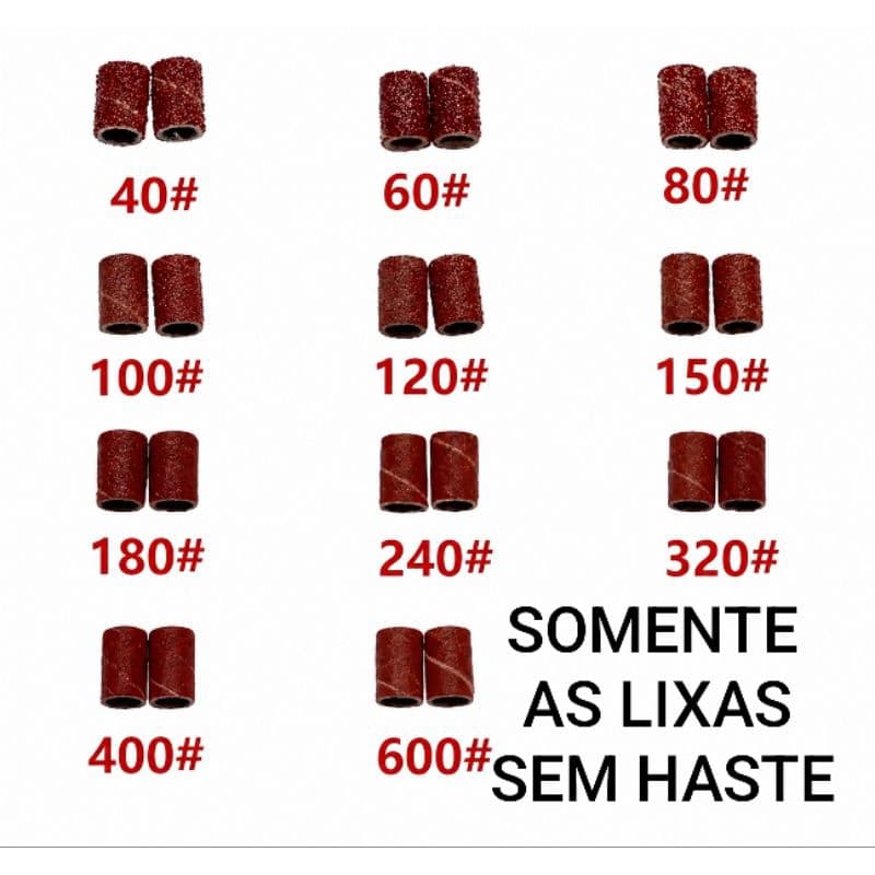 KIT 20 LIXAS SEM TAMBOR PARA MICRO RETIFICA E SIMILARES - LER ANÚNCIO