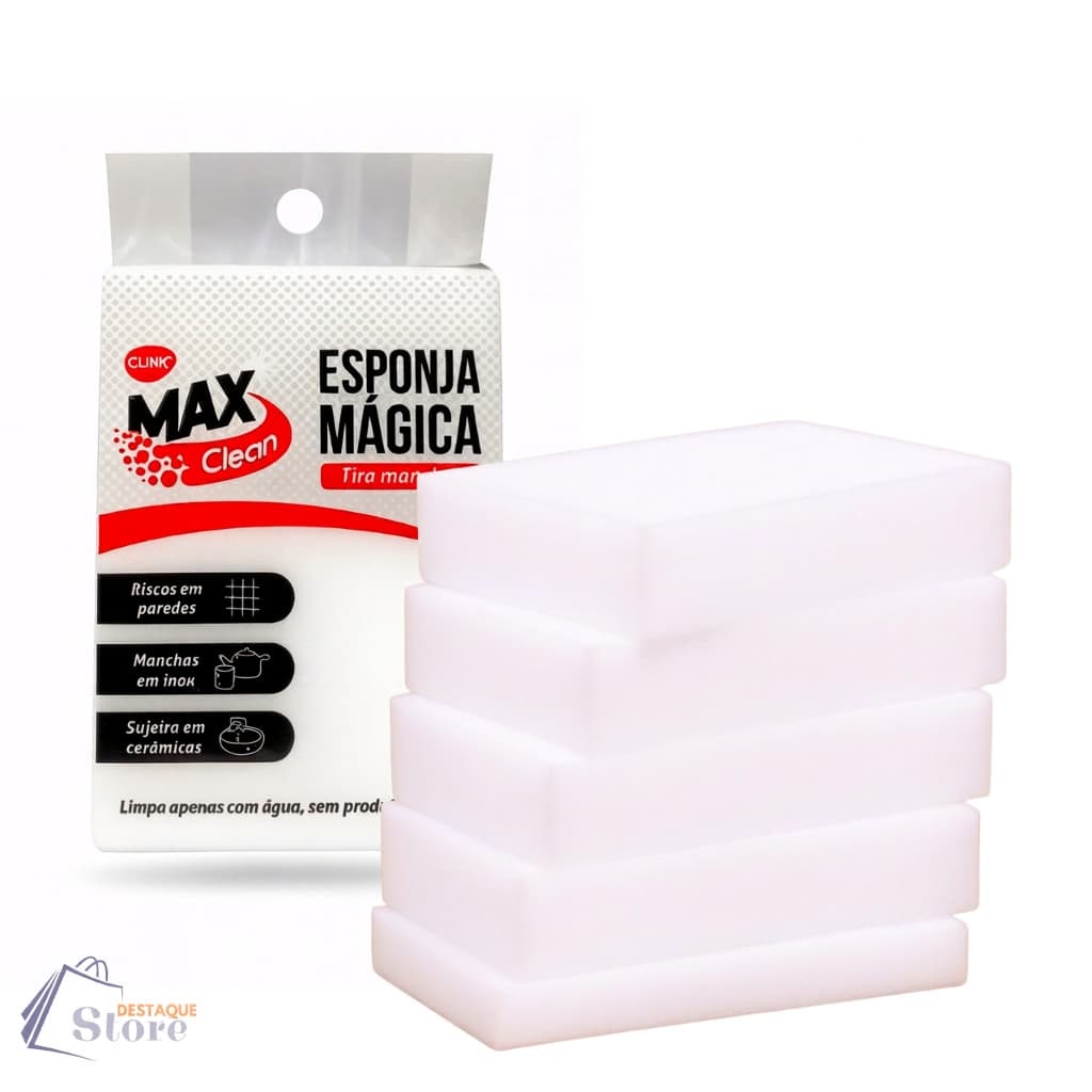 Kit Esponja Mágica Tira Manchas Melamina Desengordura Limpeza