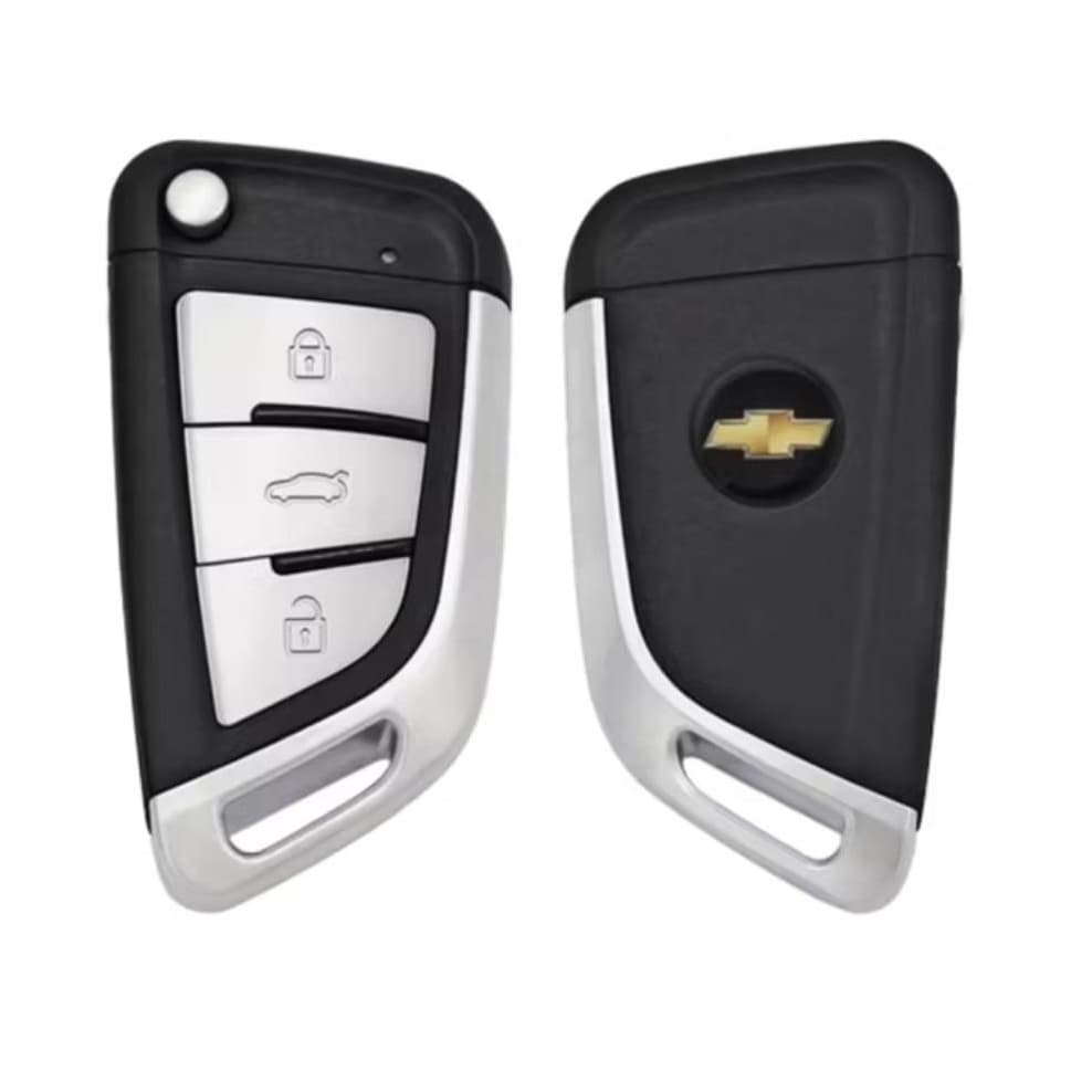 Chave Canivete Positron Flex Chevrolet Modelo B29 Com Botões Em Aço Inox escovados