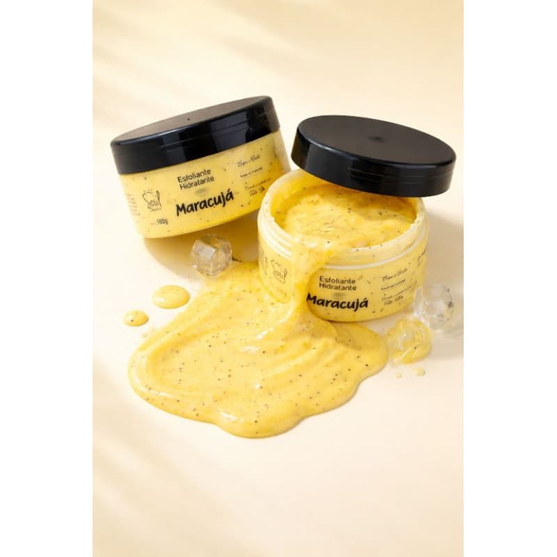 Esfoliante Hidratante Maracujá Soul Cosméticos 180g Corpo e Rosto - Pele Macia e Renovada