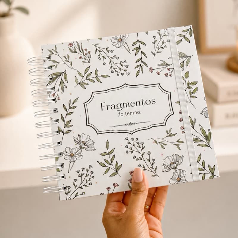 ENVIO IMEDIATO | Álbum Scrapbook 18x18 | 100 Páginas | Journaling, Fotos e Memórias | Capa Exclusiva
