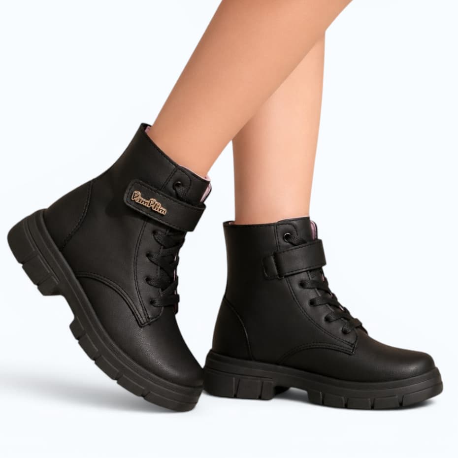 Bota Coturno Infantil Feminina Menina PamPlim Tratorada Casual Fashion 28 ao 34