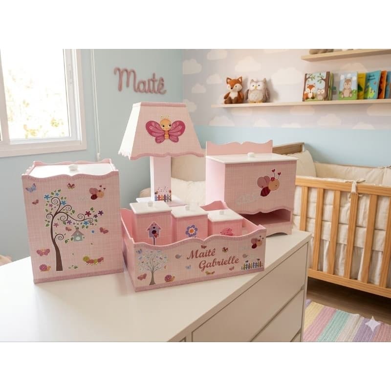 kit Higiene em MDF  Jardim Encantado