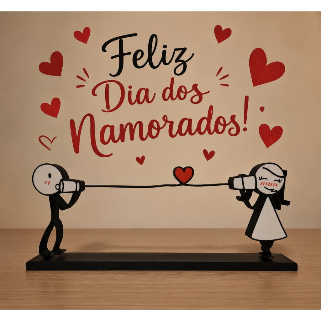 Escultura Decorativa Casal Apaixonado – Dia dos Namorados