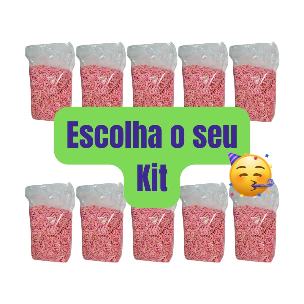 Kit Pipoca de Arroz Doce Pop Flocos 80g Cada Arrozinho Rosa Doces Infância