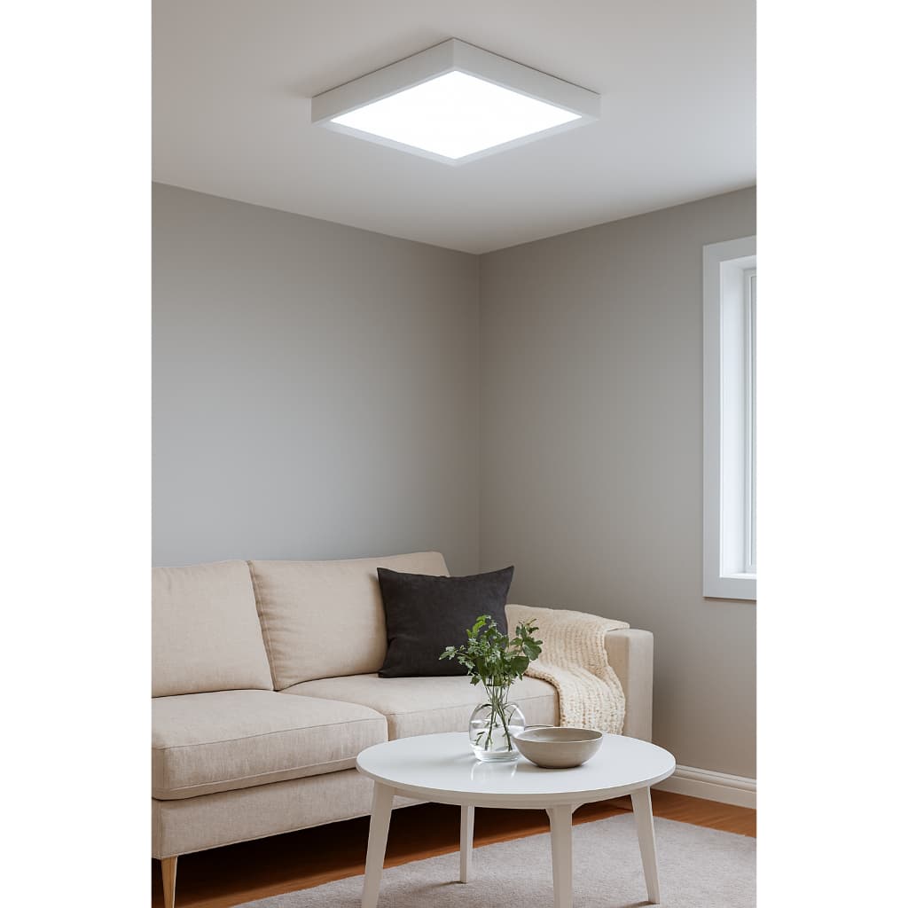 Kit 17 Painel Led Recuado Sobrepor 24w Plafon Quadrado