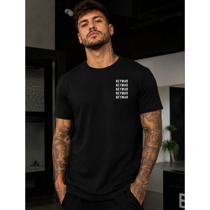 Camiseta Neymar Streetwear Masculina Manga Curta Estampa DTF