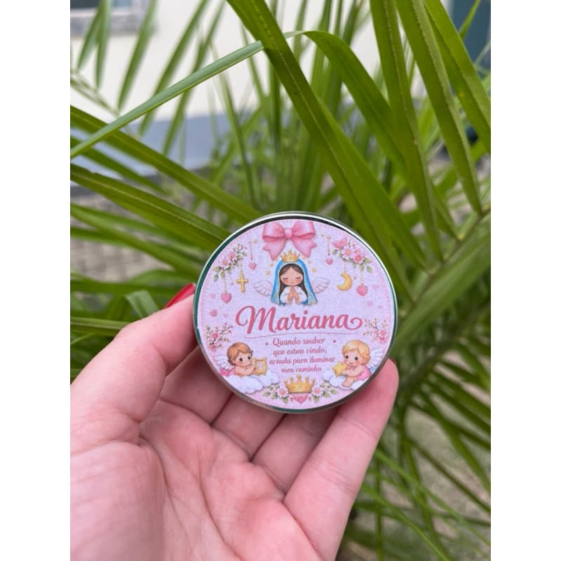 Kit Velas Lembrancinha Chá de Bebê – Latinha Personalizada | Chá Revelação