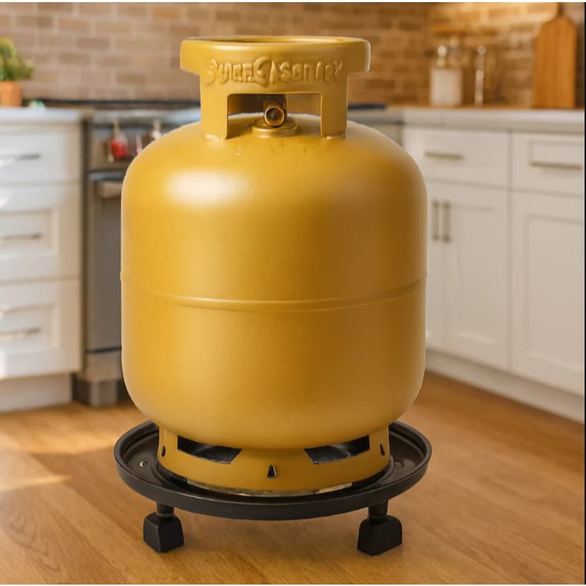Suporte Para Botijão De Gás Vasos Plantas Com Rodinha 55kg
