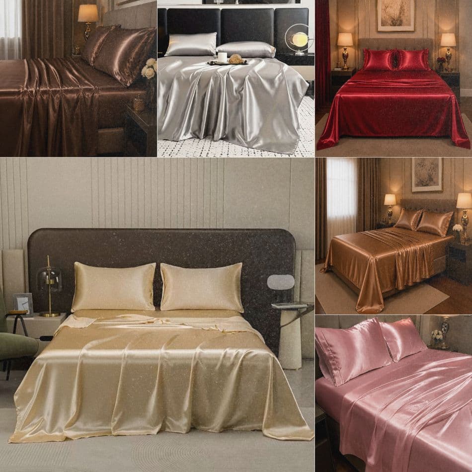 Jogo Lençol De Cama Casal King 04 Peças Cetim Charmousse Premium