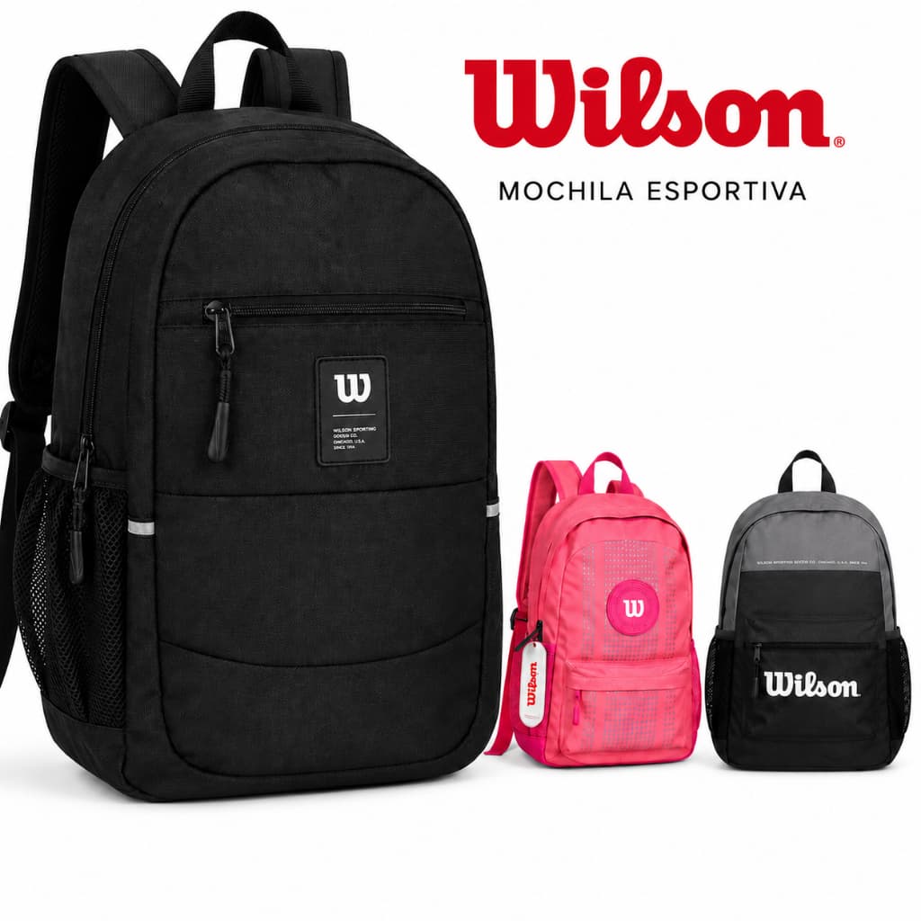 Mochila Wilson Esportiva Escolar Reforçada Notebook Academia Masculina Feminina