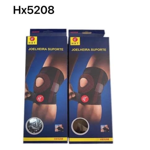 Joelheira Articulada Reforçada Neoprene Preta Promção Oferta 5208