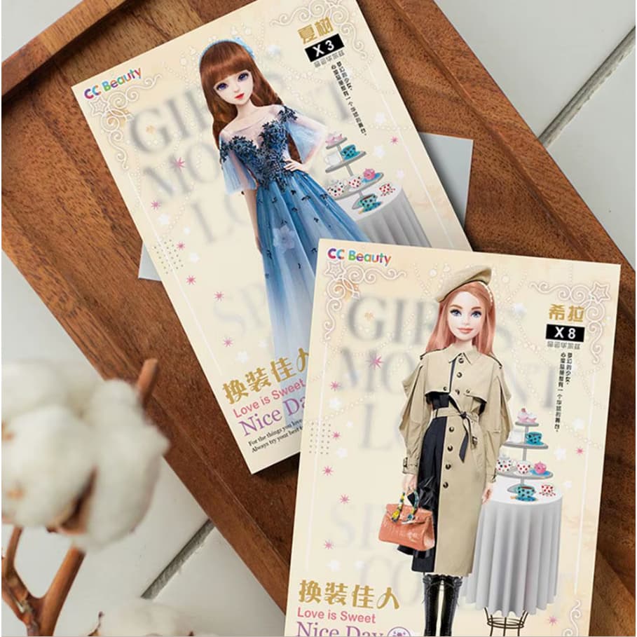 Boneca De Papel Magnética Troca De Roupa Infantil Jogo Criativo Moda Vestir Princesa
